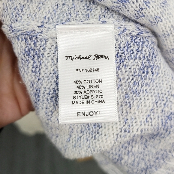 Michael Stars Joslyn open front cardigan blue heathered Medium - Picture 6 of 6
